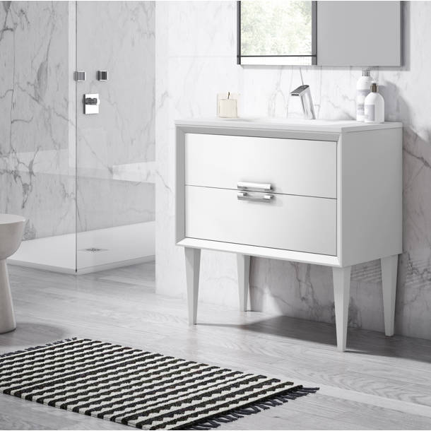 Orren Ellis Zak 32'' Single Bathroom Vanity with Ceramic Top Wayfair